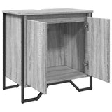 Bathroom Sink Cabinet Grey Sonoma 60x35x60 cm Engineered Wood 848657