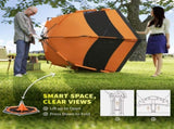 Six Man Hexagon Camping Tent with Hang Hook and Carry Bag - Orange and Blue T3398P348685