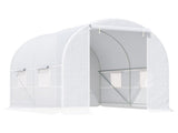 2.5 x 2 x 2 m Polytunnel Greenhouse, Walk-in Green House for Garden with Mesh Windows, Galvanised T3398P313649