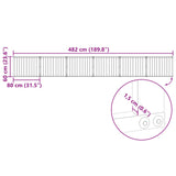 Dog Gate 6 pcs Black 80 x 60 cm Galvanised Steel 892011