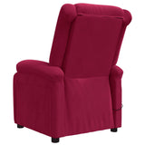 Massage Chair Wine Red Velvet 342415