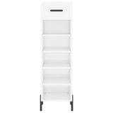 Shoe Cabinet High Gloss White 30x35x105 cm Engineered Wood 829686