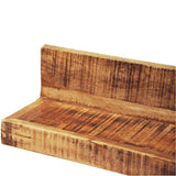 241088 Display Shelf 2 pcs Solid Wood Wall-Mounted