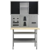 Workbench with Three Wall Panels and One Cabinet 3053431