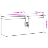 Aluminium Box 48.5x14x20 cm Silver 142935