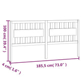 Bed Headboard Natural wood Solid Pine Wood 185.5 x 4 x 100 cm 818585