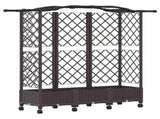 Raised Bed with Trellis and Roof Brown 163 x 40 x 129 cm PP 3423104