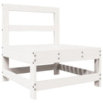 ZNTS 7 Piece Garden Lounge Set White Solid Wood Pine 3250617