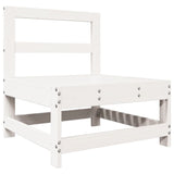 ZNTS 7 Piece Garden Lounge Set White Solid Wood Pine 3250617