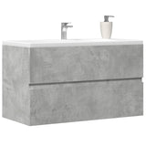 Sink Cabinet Concrete Grey 90x38.5x45 cm Engineered Wood 856248