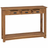 Console Table Natural 110 x 30 x 80 cm Solid Teak Wood 42024246