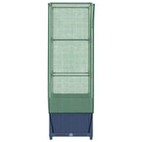 Raised Bed with Greenhouse Cover Rattan Look 40x40x139 cm 4015827