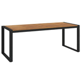 Garden Table with U-shaped Legs 200x90x75 cm Solid Wood Acacia 319518