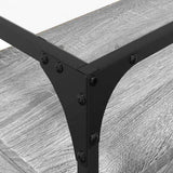 TV Cabinet with Glass Top Grey Sonoma 80x35x51 cm Engineered Wood 846062