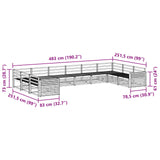Sofa Sets 10 pcs Natural Solid Acacia Wood 3374214