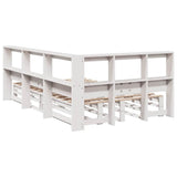 ZNTS Bookcase Bed without Mattress White 120x190cm Solid Wood Pine 3324518