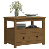 Coffee Table Honey Brown 71x49x55 cm Solid Wood Pine 820939