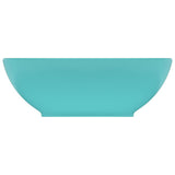 Luxury Basin Oval-shaped Matt Light Green 40x33 cm Ceramic 146925