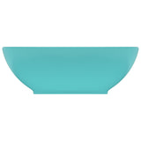 ZNTS Luxury Basin Oval-shaped Matt Light Green 40x33 cm Ceramic 146925