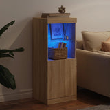 Sideboard with LED Lights Sonoma Oak 41x37x100 cm 836688