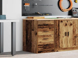 Garage Storage Cabinet Old Wood 40x51x85 cm Solid Wood Pine 860596