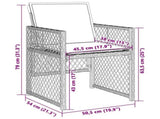Garden Chairs with Cushions 4 pcs Mix Beige Poly Rattan 364955
