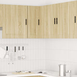 Kitchen Wall Corner Cabinet "Porto" Sonoma Oak Engineered Wood 854100