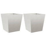 ZNTS Garden Planters 40x40x40 cm 2 pcs Stainless Steel 851061