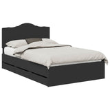 Bed Frame with Drawer Black 120 x 190 cm Engineer Wood 3413437