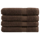 Premium Towels "SOLUND" 4 pcs Brown 100x200 cm 600 gsm 137246