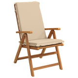 High Back Chair Cushion GEMERT 2 pcs 100% Polyester Cream 945894