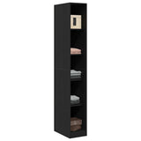 Wardrobe with Shelf Black Oak 30 x 50 x 200 cm Engineered Wood 3345117