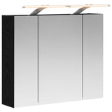 Bathroom Mirror Cabinet Black Oak 60 x 14.5 x 50 cm 889080