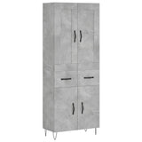 Highboard Concrete Grey 69.5x34x180 cm Engineered Wood 3199909