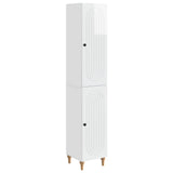 Cabinet Set 2 pcs High Gloss White Engineered Wood 3416452