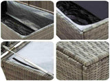 Garden Storage Box Poly Rattan 100x50x50 cm Grey 46473