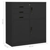 Office Cabinet Anthracite 90x40x102 cm Steel 336408