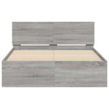 Bed Frame Grey Sonoma Engineered wood and plywood 120x200 cm 3207621