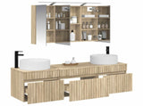 Bathroom Cabinet Set 4 pcs Sonoma Oak Engineered Wood 3406657