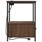 Bedside Cabinet 2 pcs Brown Oak 42 x 41 x 56 cm Engineered Wood 859439