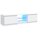 TV Cabinet with LED Lights White 140x40x36 cm 804292