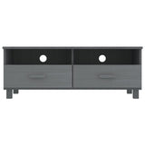 TV Cabinet HAMAR Dark Grey 106x40x40 cm Solid Wood Pine 340470