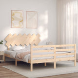 Bed Frame without Mattress 140x200 cm Solid Wood 3195286