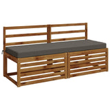 2-Piece Bench Cushions SOEST 2 pcs 100% Polyester Grey 950319