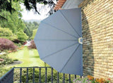 Collapsible Terrace Side Awning Grey 160 cm 44575