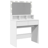 Dressing Table with LED White 80x41x134.5 cm 848185