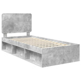 Bed Frame Concerte Grey 75 x 190 cm Solid Pine Wood 3412554