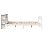 ZNTS Bookcase Bed without Mattress White 160x200 cm Solid Wood Pine 3321779
