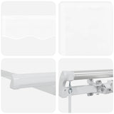 Retractable Awning White 350 x 250 cm Polyester and Aluminium 3330357