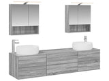 Bathroom Furniture Set 5 pcs Grey Sonoma 3407004